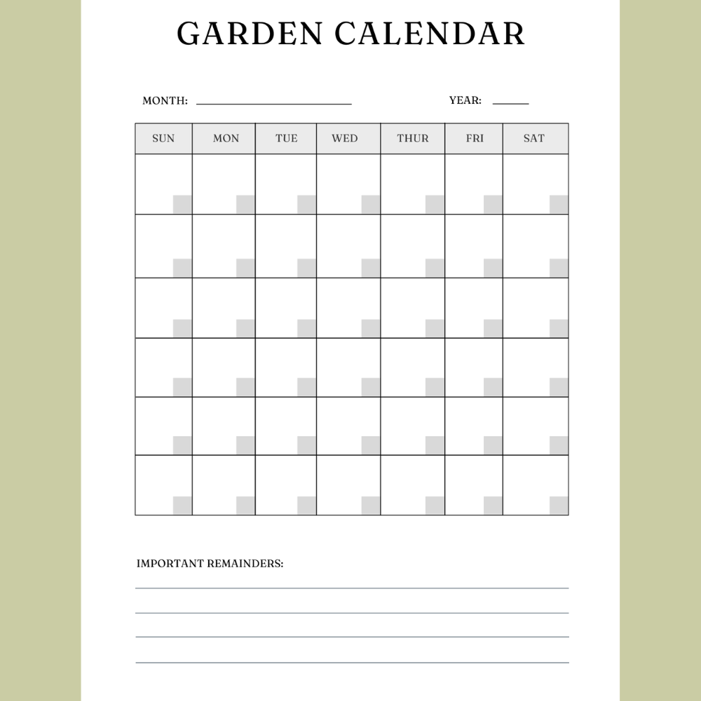 Printable Season Garden Planner - 40 Pages